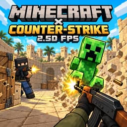 Minecraft &times; Counter Strike: 2.5D FPS