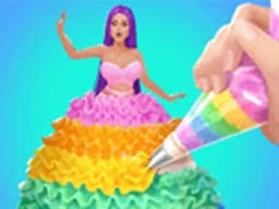 Icing On Doll Cake - Creative Bakery